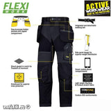 Snickers Flexi Work trousers with Kneepad & Holster Pockets - 6902 - Snickers Online