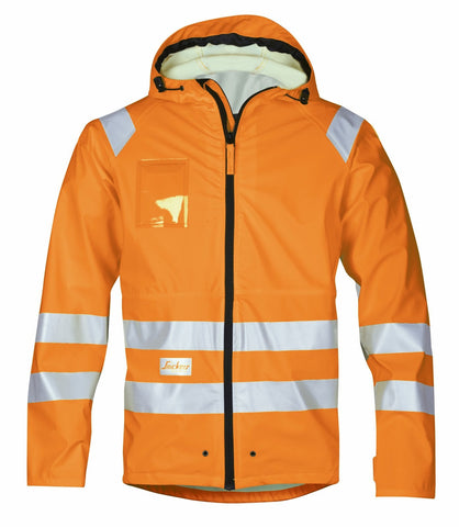 Snickers Hi Vis Waterproof Lightweight Work Jacket EN343 Class 3 - 8233 - Snickers Online
