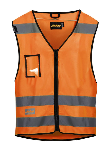 Snickers Hi Vis Zipped Vest Class 2 - Multi Pockets – Snickers Online