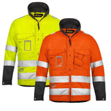 Snickers Hi Vis Work Jacket Hardwearing Cotton / Polyester Class 3 - 1633 - snickers-online A hard-working lifesaver. Rely on this high-visibility jacket, designed to be seen in every direction. Featuring advanced cut with true pre-bent sleeves for exceptional freedom of movement. EN 20471, Class 3. Reflective bands all around, including over the shoulders so that you’re highly visible from all directions – even when bending down High cut front for easy access to trouser pockets and longer back