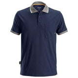 Navy Blue Snickers AllroundWork 37.5 Technical Short Sleeve Polo Shirt - 2724- Snickers Topwear-Snickers Online Experience great workday comfort even when working hard during warm days in this polo shirt. Waffle structured 37.5 ® fabric ensures great ventilation and moisture transport for the best in climate control. And a collar looks good too. 37.5 Technology for comfort and climate control.