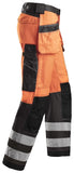 Snickers Hi Vis Trousers Kneepad & Holster Pockets Class 2 3233 - Snickers Online