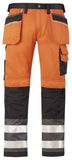 Snickers Hi Vis Trousers Kneepad & Holster Pockets Class 2 3233 - Snickers Online