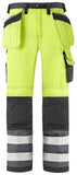 Snickers Hi Vis Trousers Kneepad & Holster Pockets Class 2 3233 - Snickers Online