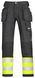 Snickers Original 3 Series Hi Vis Cotton Trousers with Kneepad & Holster Pockets. Class 1 - 3235 - Snickers Online