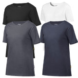 Snickers Workwear Women's Classic Work Tee Shirt 100% Combed Cotton - 2516 Snickers Online With a fresh look, optimal female fit, this T-shirt is easy to enjoy and ideal for company profiling. Designed with a tighter, more feminine fit Lycra in the neck rib helps maintain shape wash after wash For a long service life, reinforced at the shoulder seam and back of neck Printed neck label to avoid itching Sizes: XS-XXL Material: 100% Combed Cotton, 160 g/m².