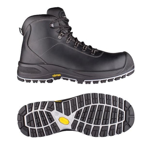 Apollo Composite S3 Safety Boot by Solid Gear -SG74002 - snickers-online The Solid Gear Apollo Boot features the latest technology for safety boots, providing a unique combination of durability, lightweight and exceptional comfort. This high-tech boots comes with the new oil- and slip-resistant Vibram TPU outsole, which offers outstanding grip on ice and snow even in very low temperatures. In addition, premium full-grain impregnated leather ensures great water repellency and breathability