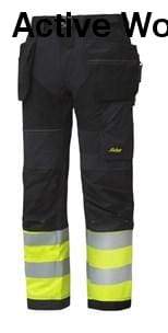 Flexi Work High Vis Work Trousers Holster Pockets Class 1 - 6931 - snickers-online