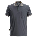 Steel Grey Snickers AllroundWork 37.5 Technical Short Sleeve Polo Shirt - 2724- Snickers Topwear-Snickers Online Experience great workday comfort even when working hard during warm days in this polo shirt. Waffle structured 37.5 ® fabric ensures great ventilation and moisture transport for the best in climate control. And a collar looks good too. 37.5 Technology for comfort and climate control.