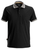 Black Snickers AllroundWork 37.5 Technical Short Sleeve Polo Shirt - 2724- Snickers Topwear-Snickers Online Experience great workday comfort even when working hard during warm days in this polo shirt. Waffle structured 37.5 ® fabric ensures great ventilation and moisture transport for the best in climate control. And a collar looks good too. 37.5 Technology for comfort and climate control.