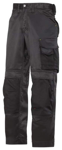 Black Snickers Original 3 Series Loose fit Duratwill Work Trousers with Kneepad Pockets -3312 - snickers-online Extremely hard-wearing work trousers made in dirt repellent DuraTwill fabric. Features an advanced cut with Twisted Leg design, Cordura® reinforcements for extra durability and a range of pockets, including phone compartment. Advanced cut with Twisted Leg design and Snickers Workwear Gusset in crotch