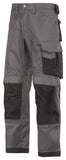 Grey Snickers Original 3 Series Loose fit Duratwill Work Trousers with Kneepad Pockets -3312 - snickers-online Extremely hard-wearing work trousers made in dirt repellent DuraTwill fabric. Features an advanced cut with Twisted Leg design, Cordura® reinforcements for extra durability and a range of pockets, including phone compartment. Advanced cut with Twisted Leg design and Snickers Workwear Gusset in crotch