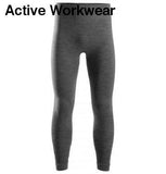 Snickers Flexi Work Seamless Wool Thermal baselayer pants - 9442 - snickers-online Designed for excellent ventilation and insulation, naturally odour-preventive for a fresh feel. All natural Merino wool fabric for extremely soft and comfortable warmth in truly cold conditions or in less intense jobs. The legging keeps its shape naturally even after long-time wearing and laundering. Resists odour naturally and can be worn for days without washing. 