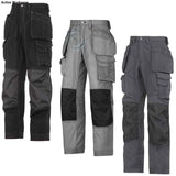 Snickers Orginal Floorlayers Trousers Rip-Stop (made with Kevlar) 3223 snickers-online Save your knees. Count on reliable protection and functionality every working day in these Snickers original advanced floor layer trousers. Features an innovative cut for a perfect fit and coated Kevlar reinforcements on the knees for extra durability. Advanced cut with Twisted Leg design and Snickers Workwear Gusset in crotch for outstanding working comfort with every move Kneepad pockets reinforced with coated Kevlar