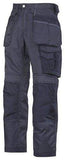 Navy Snickers Classic 3 Series Ultimate Work Trousers with Kneepad & Holster Pockets -3212 - snickers-online Extremely hard-wearing work trousers made in dirt repellent DuraTwill fabric. Features an advanced cut with Twisted Leg design, Cordura® reinforcements for extra durability and a range of pockets, including holster pockets and phone compartment. Advanced cut with Twisted Leg design and Snickers Workwear Gusset i